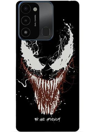 Силиконовый бампер чехол для tecno spark go 2022/spark 8c с рисунком веном