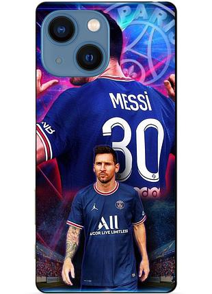 Силиконовый чехол бампер для iphone 13 с рисунком месси псж messi