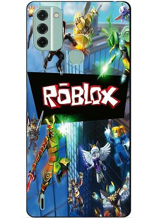 Силіконовий чохол бампер для nokia c31 з картинкою roblox роблокс
