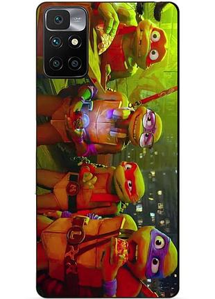 Силиконовый бампер чехол для xiaomi redmi 10 черепашки ниндзя