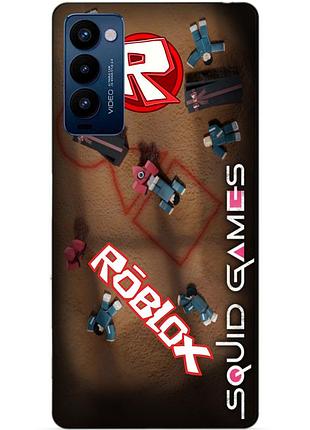 Силиконовий бампер чохол tecno camon 18p roblox гра в кальмара