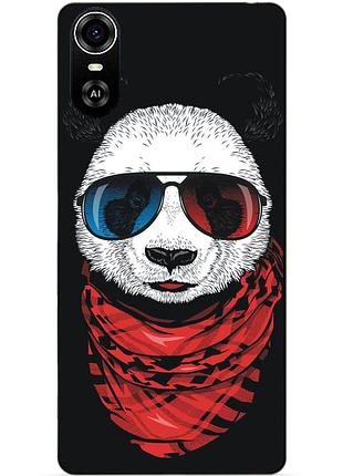 Силиконовый бампер чехол для zte blade a31 plus с рисунком панда