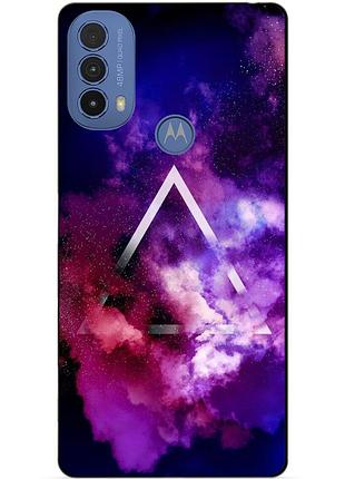 Силиконовый чехол бампер для motorola moto e20 с рисунком космос галактика