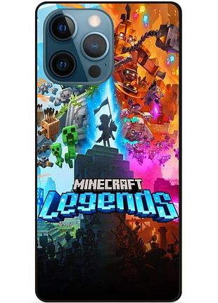 Силиконовый чехол бампер для iphone 13 pro игра майнкрафт minecraft