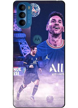 Силіконовий чохол бампер для motorola moto g41 з малюнком messi psg мессі