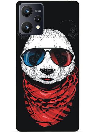 Силиконовый чехол бампер для realme 9 / 9 pro plus с рисунком панда