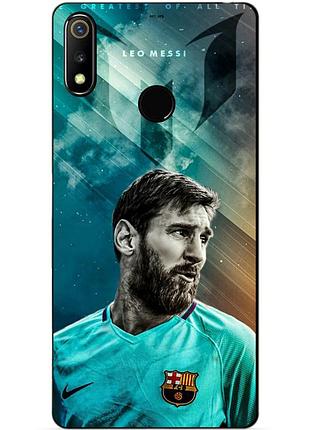 Силиконовый чехол бампер для realme 3 с рисунком messi leo