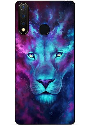 Силиконовый бампер чехол для vivo y19 с рисунком космический лев