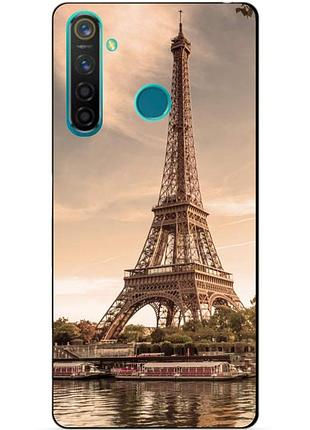 Силіконовий чохол бампер для realme 5 pro з малюнком париж