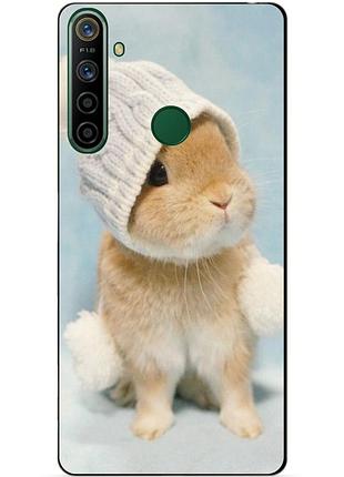 Силіконовий чохол бампер для realme 5i з малюнком зайчик