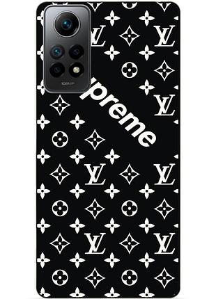 Силіконовий бампер чохол для xiaomi redmi note 12 pro з малюнком суприм