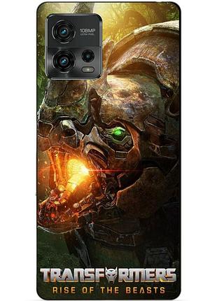Силиконовый чехол бампер для motorola moto g72 с рисунком райнокс звероботы трансформеры transformers