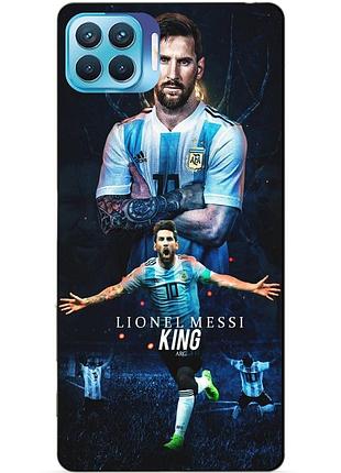 Силиконовый чехол бампер для oppo reno 4 lite с рисунком messi аргентина месси