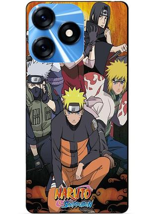 Силиконовый чехол бампер для tecno spark 10 с рисунком naruto наруто аниме