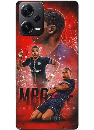 Силиконовый бампер чехол для xiaomi redmi note 12 pro plus с рисунком мбаппе psg mbappe