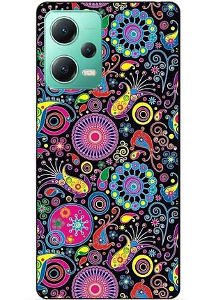 Силіконовий чохол бампер для xiaomi redmi note 12 5g з малюнком східні візерунки