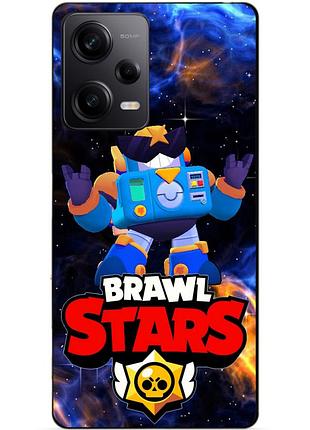 Силиконовый чехол бампер для xiaomi redmi note 12 pro 5g с героем космический бравл вольт