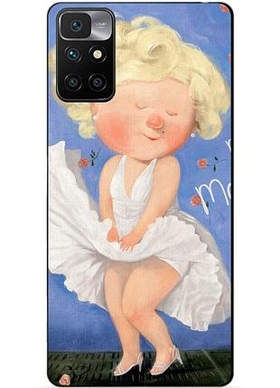 Силіконовий бампер чохол для xiaomi redmi 10 з малюнком монро гапчинська