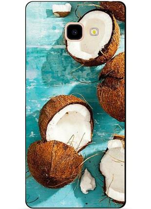 Силіконовий бампер чохол для samsung j4 plus galaxy j415 з малюнком кокоси
