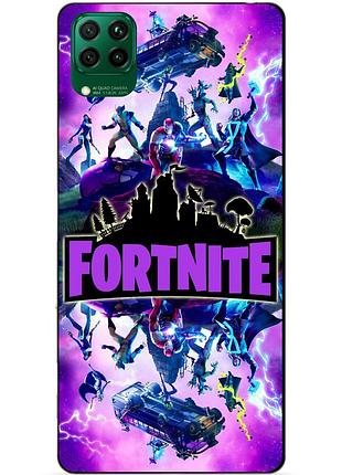Силіконовий чохол бампер для huawei p40 lite з малюнком fortnite marvel