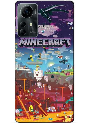 Силіконовий чохол бампер для zte blade a72s гра minecraft майнкрафт
