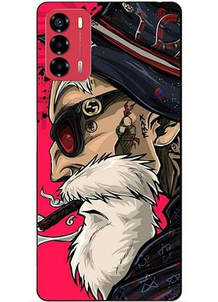 Силиконовый бампер чехол для zte blade v40 vita с рисунком дед