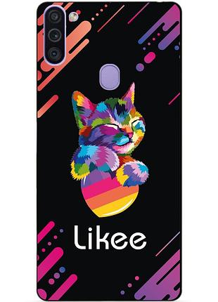 Силіконовий бампер чохол для samsung m11 з малюнком likee
