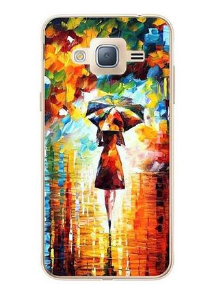 Чехол силиконовый для samsung j7 neo galaxy j701 с рисунком прогулка