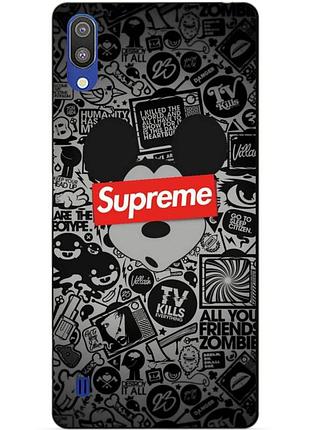 Чехол силиконовый для samsung m10 2019 galaxy m105f с рисунком supreme микки