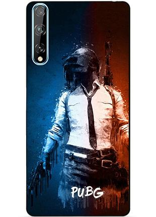 Силіконовий чохол бампер для huawei p smart s з малюнком pubg