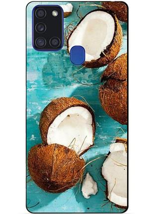 Силіконовий бампер чохол для samsung a21s з малюнком кокоси