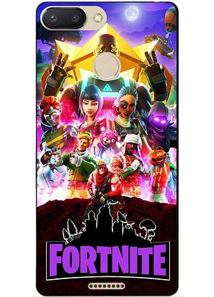 Силиконовый бампер чехол для xiaomi redmi 6 с рисунком fortnite фортнайт