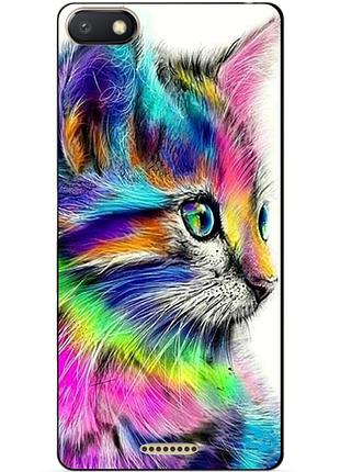Силіконовий бампер чохол для xiaomi redmi 6a з малюнком кошеня