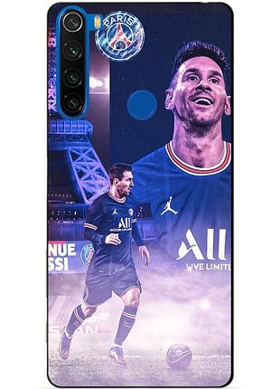 Силіконовий чохол бампер для xiaomi redmi note 8t з малюнком messi psg