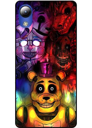 Силиконовый бампер чехол для zte blade l8 с рисунком фредди freddy аниматроники
