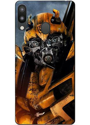Силиконовый чехол для samsung m20 с рисунком бамблби