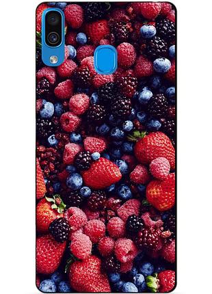 Силіконовий чохол для samsung a30 з малюнком ягоди