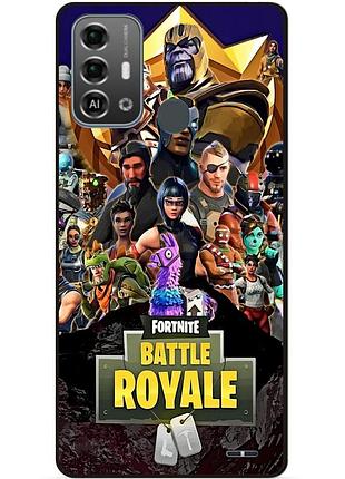Силіконовий бампер чохол для zte blade a53 pro з малюнком fortnite фортнайт