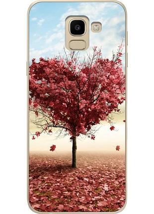 Силиконовый чехол для samsung j6 2018 galaxy j600 с рисунком дерево
