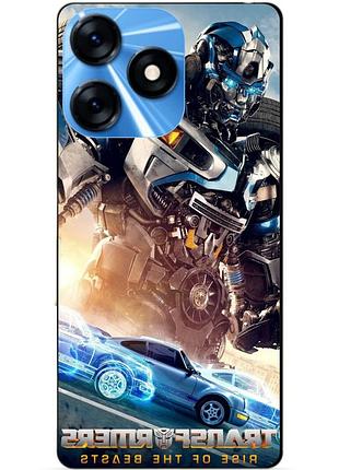 Силиконовый чехол бампер для tecno spark 10 с рисунком мираж трансформеры