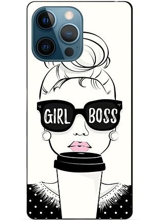 Силіконовий чохол бампер для iphone 12 pro з малюнком girl boss