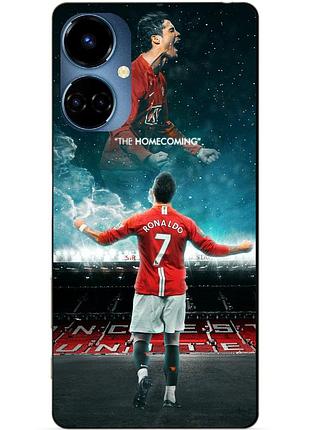 Силіконовий бампер чохол для tecno camon 19/19 pro з малюнком роналдо мю ronaldo