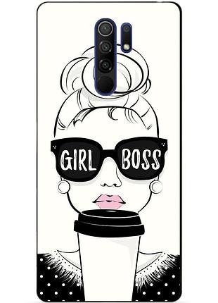 Силіконовий бампер чохол для xiaomi redmi 9 з малюнком girl boss