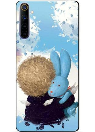 Силиконовый чехол бампер для realme 6 с рисунком любимый зайка