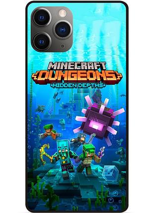 Силиконовый чехол бампер для iphone 11 pro с рисунком майнкрафт minecraft