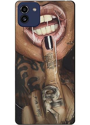 Силіконовий бампер чохол для samsung a03 з малюнком swag