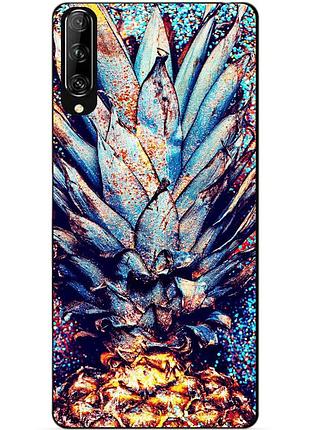 Силиконовый чехол бампер для huawei p smart pro с рисунком ананас