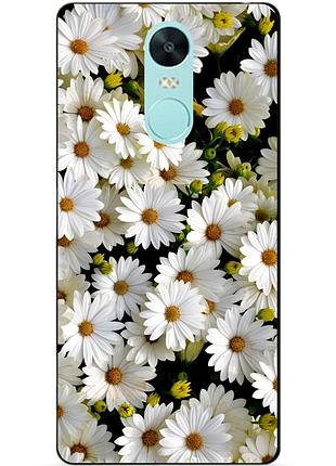 Силіконовий чохол бампер для xiaomi redmi note 4x з малюнком ромашки