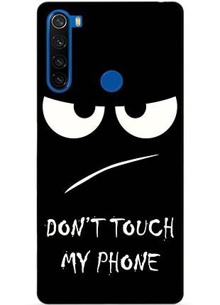 Силиконовый чехол бампер для xiaomi redmi note 8t с рисунком глаза
