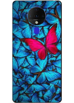 Силіконовий бампер чохол для tecno spark 6 з малюнком метелики
